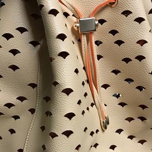 Unique coral and peach backpack